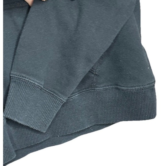 Hollister Sweatshirt Womens Medium Black Full Zip Hoodie Faded Grunge Y2K 2000s - Picture 4 of 7